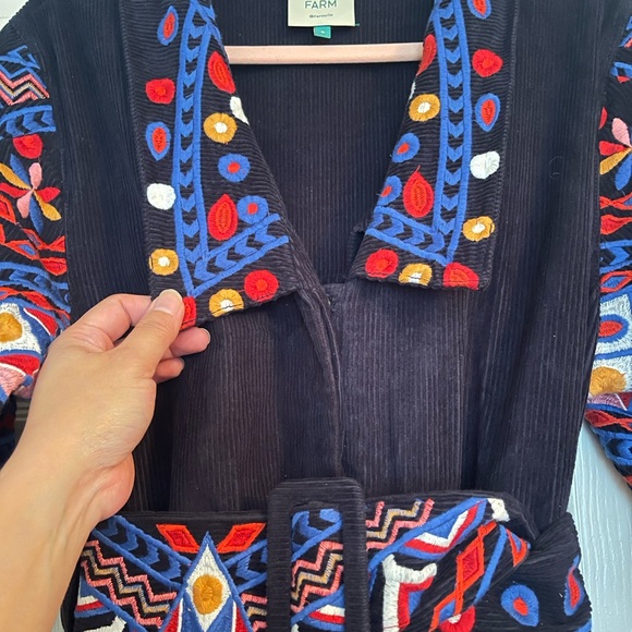 Farm Rio Emrboidered Corduroy Jumpsuit EUC for $280 sz Small — originally $485 - Picture 6 of 6